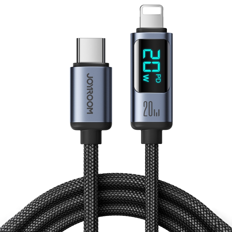 JOYROOM S-CL020A16 20W USB-C / Type-C to 8 Pin Digital Display Fast Charging Data Cable, Type-C to 8 Pin 1 JOYROOM S-CL020A16 20W USB-C / Type-C to 8 Pin Digital Display Fast Charging Data Cable, Type-C to 8 Pin