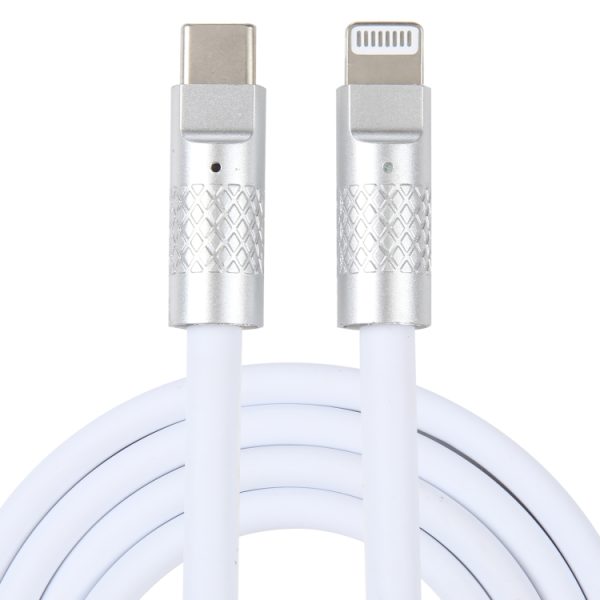 EDA004567401C-1.jpg Mech Series 120W USB-C / Type-C to 8 Pin Metal Plug Silicone Fast Charging Data Cable, Length: 1.2m, 8 Pin, 1.2m Type-C to 8 Pin