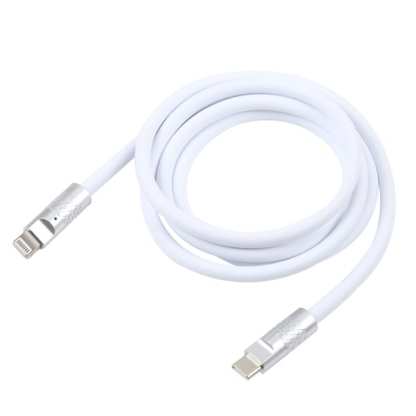 EDA004567401C_1.jpg Mech Series 120W USB-C / Type-C to 8 Pin Metal Plug Silicone Fast Charging Data Cable, Length: 1.2m, 8 Pin, 1.2m Type-C to 8 Pin