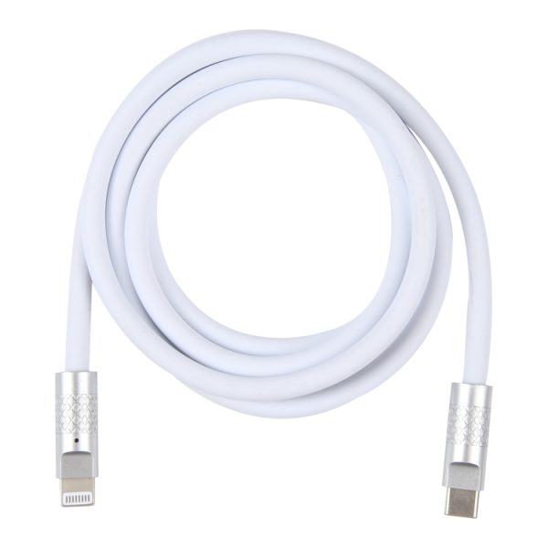EDA004567401C_2.jpg Mech Series 120W USB-C / Type-C to 8 Pin Metal Plug Silicone Fast Charging Data Cable, Length: 1.2m, 8 Pin, 1.2m Type-C to 8 Pin