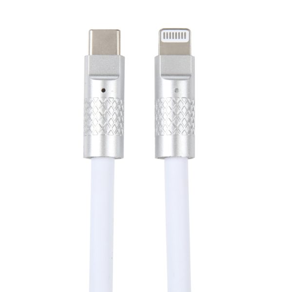 EDA004567401C_4.jpg Mech Series 120W USB-C / Type-C to 8 Pin Metal Plug Silicone Fast Charging Data Cable, Length: 1.2m, 8 Pin, 1.2m Type-C to 8 Pin