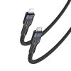 EDA004780401A-1.jpg YESIDO CA107 1.2m 2.4A USB-C / Type-C to 8 Pin OD0.6 Charging Data Cable, CA107