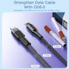EDA004780401A_6.jpg YESIDO CA107 1.2m 2.4A USB-C / Type-C to 8 Pin OD0.6 Charging Data Cable, CA107