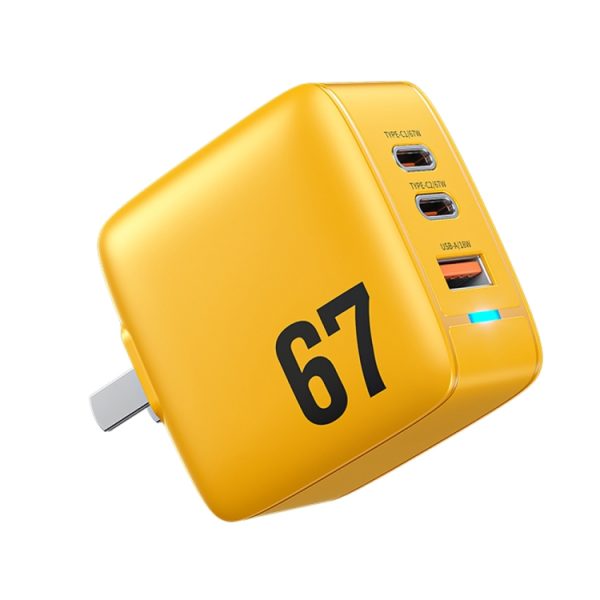 EDA004828101A-1.jpg WK WP-U141 67W USB+Double USB-C / Type-C GaN Charger, CN Plug, US Plug, EU Plug, UK Plug