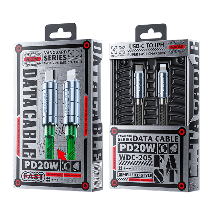 WK WDC-205 PD 20W USB-C/Type-C to 8 Pin Super Fast Charge Data Cable, Length: 1m, WDC-205 7 WK WDC-205 PD 20W USB-C/Type-C to 8 Pin Super Fast Charge Data Cable, Length: 1m, WDC-205 - Image 7