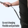 Elbow Spring Charging Data Cable, Length: 1.5m, Type-C to 8 Pin, Type-C to 8 Pin + Type-C