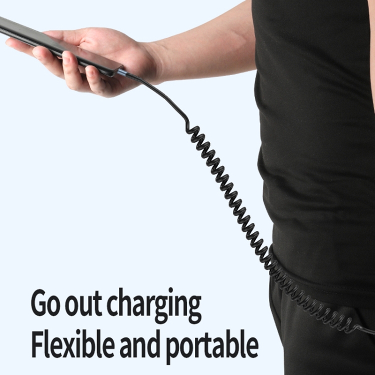 Elbow Spring Charging Data Cable, Length: 1.5m, Type-C to 8 Pin, Type-C to 8 Pin + Type-C 7 Elbow Spring Charging Data Cable, Length: 1.5m, Type-C to 8 Pin, Type-C to 8 Pin + Type-C - Image 7