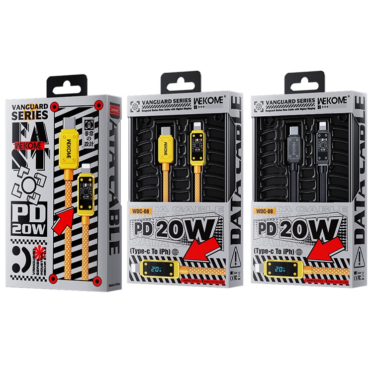 WK WDC-08 PD 20W USB-C/Type-C to 8 Pin Digital Display Data Cable, Length: 1m, WDC-08 3 WK WDC-08 PD 20W USB-C/Type-C to 8 Pin Digital Display Data Cable, Length: 1m, WDC-08 - Image 3