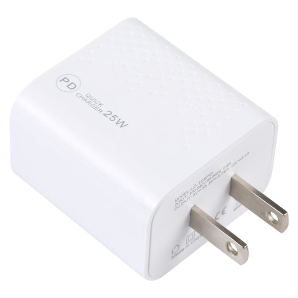 EDA005059301A_2.jpg LZ-105PD 25W USB-C / Type-C Ports Dot Pattern Travel Charger, US Plug, EU Plug
