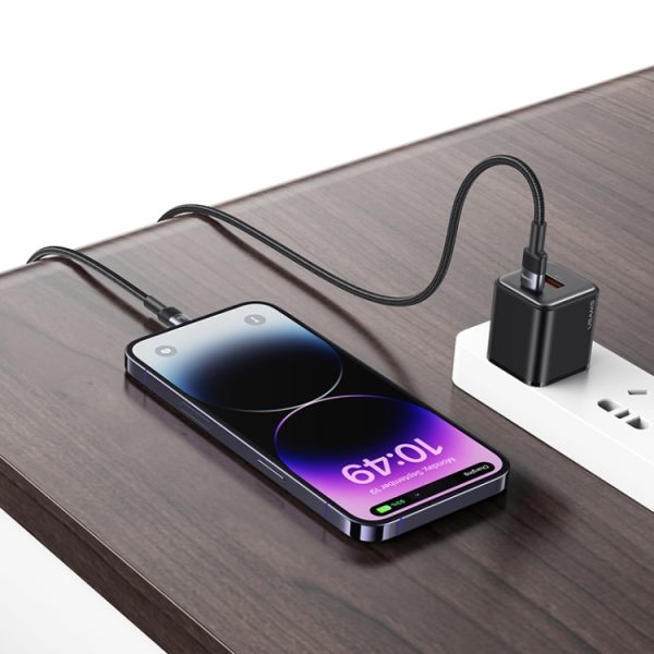 USAMS SJ729 30W USB-C/Type-C to 8 Pin Aluminum Alloy Data Cable, Length: 1.2m, SJ729