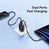 EDA0065966_B4.jpg USAMS CC229 30W USB+USB-C / Type-C Dual Port GaN Digital Display Charger, Spe...