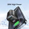 EDA0065966_B5.jpg USAMS CC229 30W USB+USB-C / Type-C Dual Port GaN Digital Display Charger, Spe...