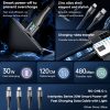 EDA0067116_B1.jpg REMAX RC-C116 1.2m 30W Type-C to 8 Pin Smart Power-off Fast Charging Data Cable, Type-C to 8 Pin