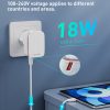 LDNIO A1204Q QC3.0 18W USB Fast Charger with 1m USB to 8 Pin Cable, EU Plug, ...