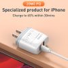 LDNIO Q229 QC3.0 / PD20W USB + Type-C Fast Charger with 1m USB to 8 Pin Cable...