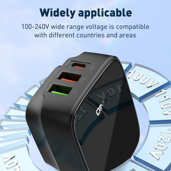 EDA0069585_B9.jpg LDNIO Q334 32W Type-C + Dual USB Port Charger with 1m Micro USB Data Cable, E...