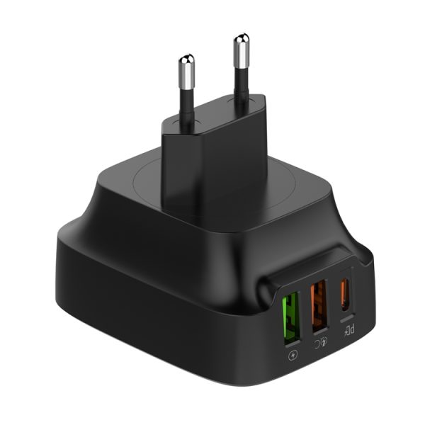 EDA006959101A_2.jpg LDNIO Q334 32W Type-C + Dual USB Port Charger with 1m USB-C / Type-C to USB-C...