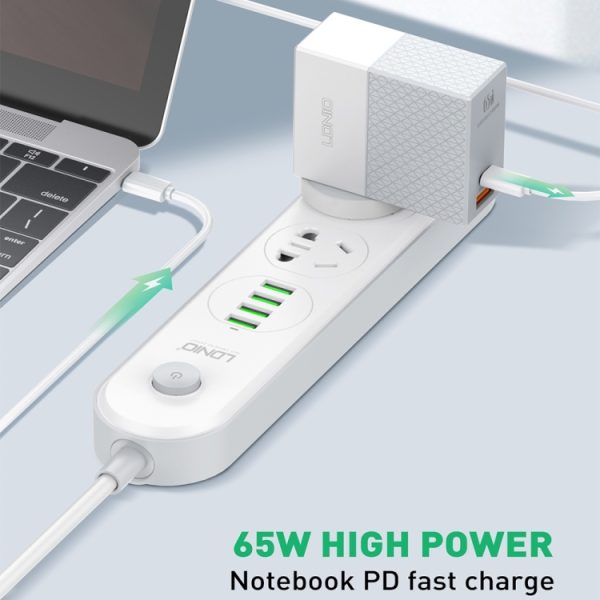 LDNIO A2620C PD3.0 65W USB Power Adapter Travel Charger with Type-C to Type-C...