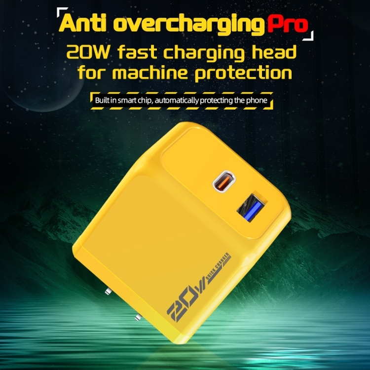 M167 PD 20W Type-C and USB QC 3.0 Fast Charger, EU Plug, US Plug 2 M167 PD 20W Type-C and USB QC 3.0 Fast Charger, EU Plug, US Plug - Image 2