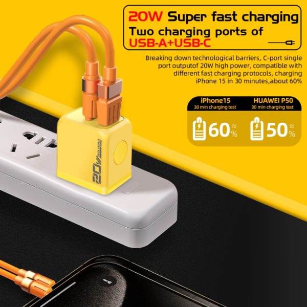 EDA0071900_B2.jpg M167 PD 20W Type-C and USB QC 3.0 Fast Charger, EU Plug, US Plug