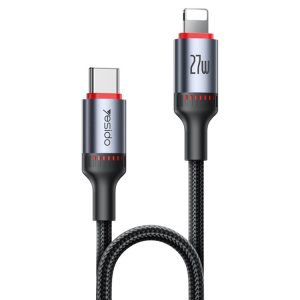 Yesido CA182 PD27W 3A USB-C / Type-C to 8 Pin Charging Data Cable, Length: 1.2m, CA182