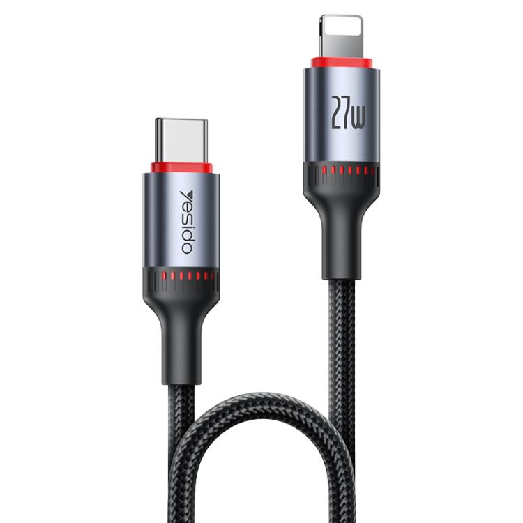 Yesido CA182 PD27W 3A USB-C / Type-C to 8 Pin Charging Data Cable, Length: 1.2m, CA182 1 Yesido CA182 PD27W 3A USB-C / Type-C to 8 Pin Charging Data Cable, Length: 1.2m, CA182