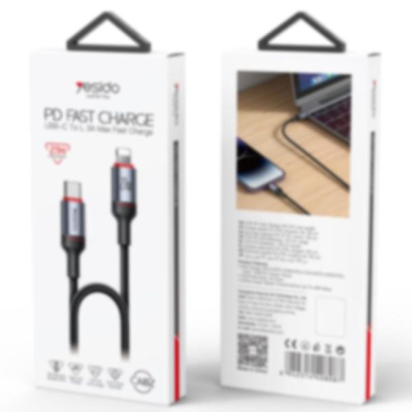 EDA007583301A_11.jpg Yesido CA182 PD27W 3A USB-C / Type-C to 8 Pin Charging Data Cable, Length: 1.2m, CA182