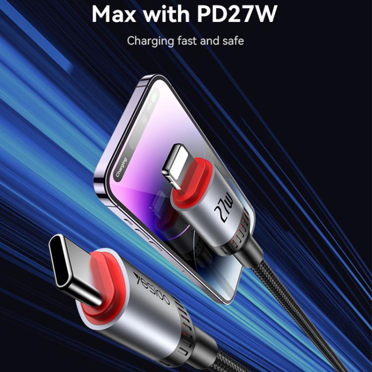 Yesido CA182 PD27W 3A USB-C / Type-C to 8 Pin Charging Data Cable, Length: 1.2m, CA182 3 Yesido CA182 PD27W 3A USB-C / Type-C to 8 Pin Charging Data Cable, Length: 1.2m, CA182 - Image 3