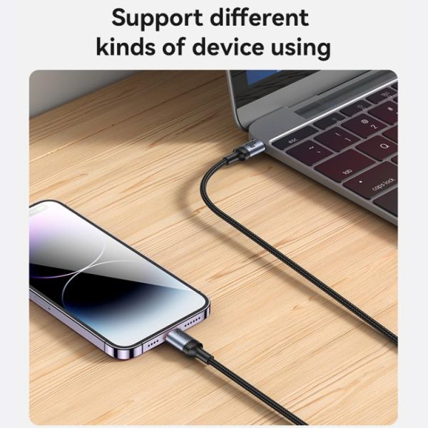 EDA007583301A_5.jpg Yesido CA182 PD27W 3A USB-C / Type-C to 8 Pin Charging Data Cable, Length: 1.2m, CA182