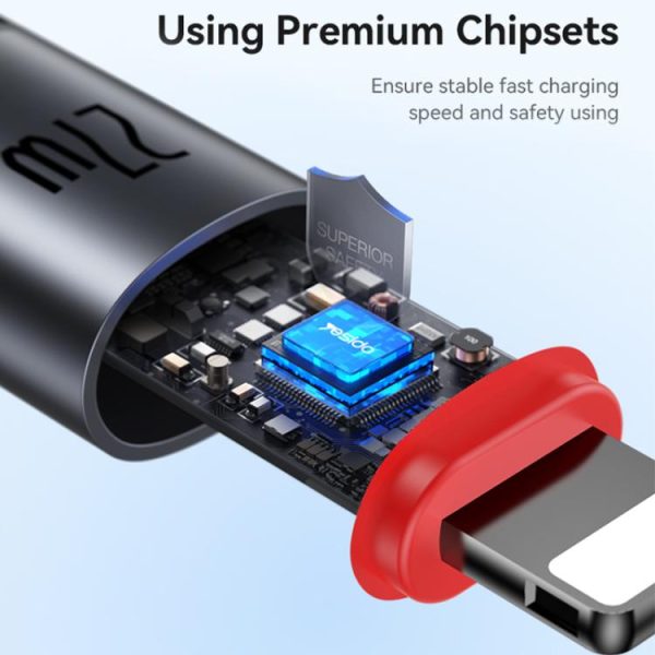 EDA007583301A_6.jpg Yesido CA182 PD27W 3A USB-C / Type-C to 8 Pin Charging Data Cable, Length: 1.2m, CA182