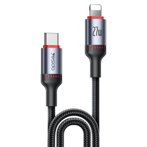 Yesido CA184 PD27W 3A USB-C / Type-C to 8 Pin Charging Data Cable, Length: 2m, CA184