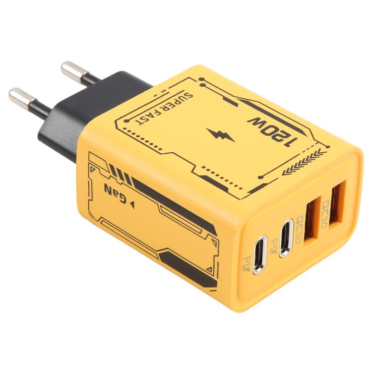 AR-PD14 GaN 120W Charge Adapter 4 Port 2 PD 2 QC 3.0 USB and USB-C / Type-C Fast Charger, EU Plug, US Plug 3 AR-PD14 GaN 120W Charge Adapter 4 Port 2 PD 2 QC 3.0 USB and USB-C / Type-C Fast Charger, EU Plug, US Plug - Image 3