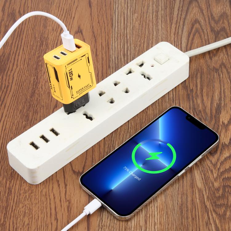 AR-PD14 GaN 120W Charge Adapter 4 Port 2 PD 2 QC 3.0 USB and USB-C / Type-C Fast Charger, EU Plug, US Plug 5 AR-PD14 GaN 120W Charge Adapter 4 Port 2 PD 2 QC 3.0 USB and USB-C / Type-C Fast Charger, EU Plug, US Plug - Image 5