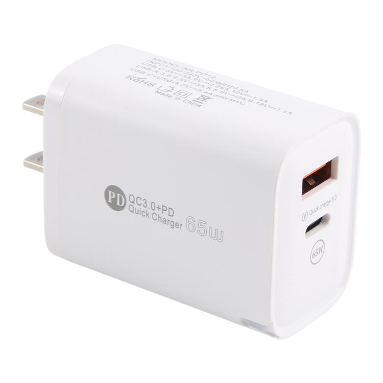 AR-PD12 65W QC3.0 USB and USB-C / Type-C PD Quick Charger, US Plug, US Plug 4 AR-PD12 65W QC3.0 USB and USB-C / Type-C PD Quick Charger, US Plug, US Plug - Image 4