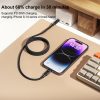 EDA007825201A_3.jpg MOMAX DL57D Mag.Link 60W Type-C to 8 Pin Magnetic Braided Fast Charging Data Cable, Length:1m