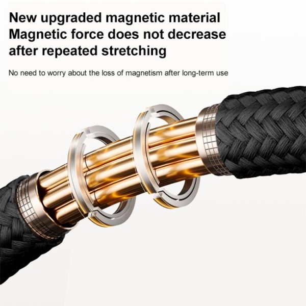 EDA007825201A_4.jpg MOMAX DL57D Mag.Link 60W Type-C to 8 Pin Magnetic Braided Fast Charging Data Cable, Length:1m