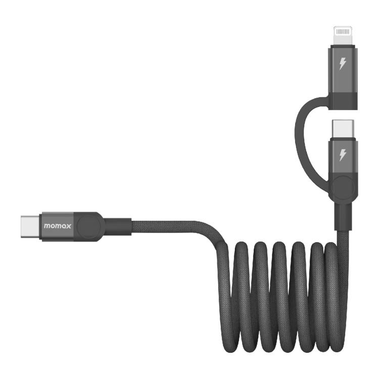 Momax Mag.Link Duo Magnetic 60W USB-C / Type-C to USB-C / Type-C / 8 Pin Data Cable, DC58 1m, DL58 60W 1m 2 Momax Mag.Link Duo Magnetic 60W USB-C / Type-C to USB-C / Type-C / 8 Pin Data Cable, DC58 1m, DL58 60W 1m - Image 2