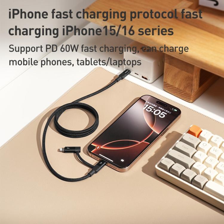 Momax Mag.Link Duo Magnetic 60W USB-C / Type-C to USB-C / Type-C / 8 Pin Data Cable, DC58 1m, DL58 60W 1m 4 Momax Mag.Link Duo Magnetic 60W USB-C / Type-C to USB-C / Type-C / 8 Pin Data Cable, DC58 1m, DL58 60W 1m - Image 4