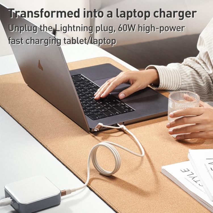 Momax Mag.Link Duo Magnetic 60W USB-C / Type-C to USB-C / Type-C / 8 Pin Data Cable, DC58 1m, DL58 60W 1m 5 Momax Mag.Link Duo Magnetic 60W USB-C / Type-C to USB-C / Type-C / 8 Pin Data Cable, DC58 1m, DL58 60W 1m - Image 5