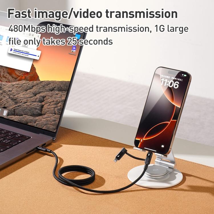 Momax Mag.Link Duo Magnetic 60W USB-C / Type-C to USB-C / Type-C / 8 Pin Data Cable, DC58 1m, DL58 60W 1m 8 Momax Mag.Link Duo Magnetic 60W USB-C / Type-C to USB-C / Type-C / 8 Pin Data Cable, DC58 1m, DL58 60W 1m - Image 8