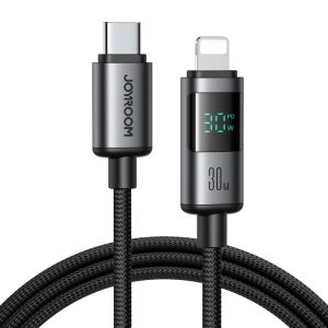 JOYROOM S-A16 Pro Prism Series 30W Digital Display Type-C to 8 Pin Fast Charging Data Cable, Length: 1.2m, Type-C to 8 Pin