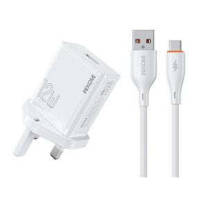 WK WP-U76 Kinkong 12W USB Charger Set, UK Plug, US Plug, EU Plug