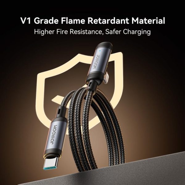 JOYROOM S-A56 EnjoyX Series 30W Type-C to 8 Pin 90 Degree Fast Charging Data Cable, Type-C to 8 Pin