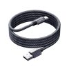 EDA008395701A-1.jpg REMAX CB01 3A USB to Type-C Aluminum Alloy Braided Fast Charging Data Cable with LED Light, Length: 1.2m, USB to Type-C