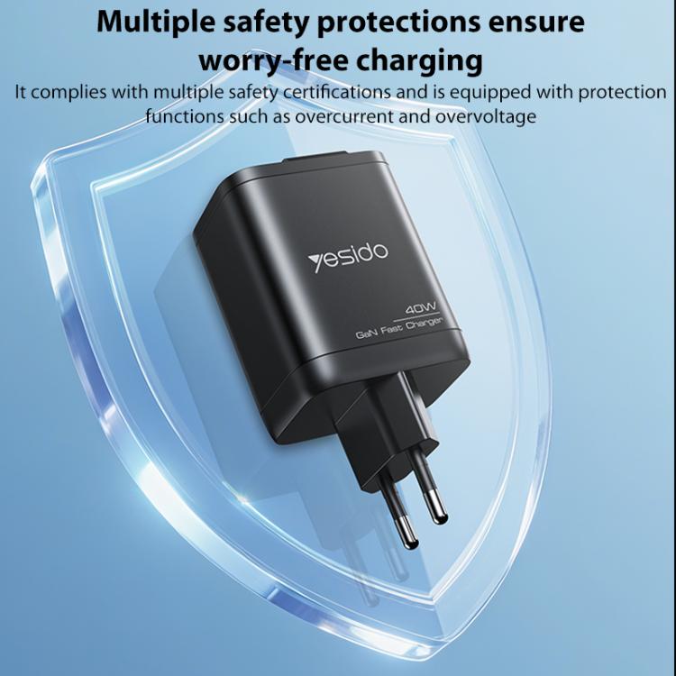 Yesido YC99 40W Fast Charger with Telescopic Type-C Cable, YC99 9 Yesido YC99 40W Fast Charger with Telescopic Type-C Cable, YC99 - Image 9