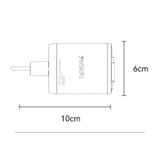 EDA008504801A_1.jpg Yesido YC100 67W Fast Charger with Telescopic Type-C Cable, YC100