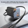 EDA008504801A_2.jpg Yesido YC100 67W Fast Charger with Telescopic Type-C Cable, YC100