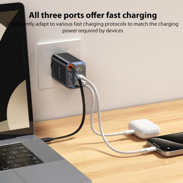 EDA008504801A_4.jpg Yesido YC100 67W Fast Charger with Telescopic Type-C Cable, YC100