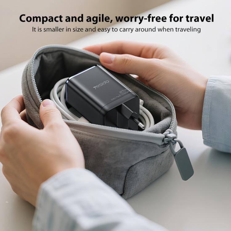Yesido YC100 67W Fast Charger with Telescopic Type-C Cable, YC100 9 Yesido YC100 67W Fast Charger with Telescopic Type-C Cable, YC100 - Image 9