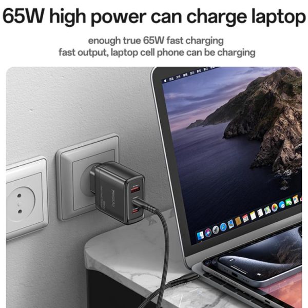 EDA008505201A_5.jpg Yesido YC144C 65W Three-port Fast Charger with 1m Type-C Cable, YC144C